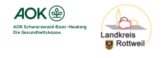 Logos AOK und Landkreis Rottweil