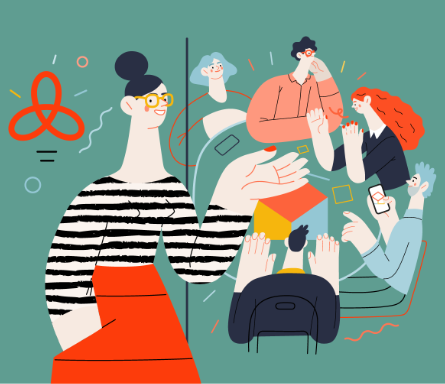 Grafik: Mehrere Erwachsene